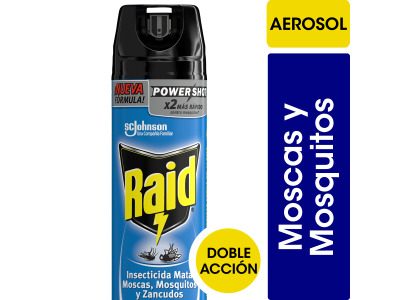 INSECTICIDA RAID AZUL MOSCAS Y MOSQUITOS 380 CC