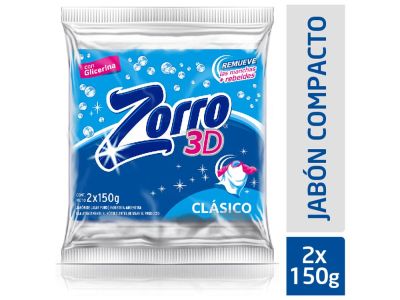 JABON EN PAN ZORRO CLASICO 2X150 GR