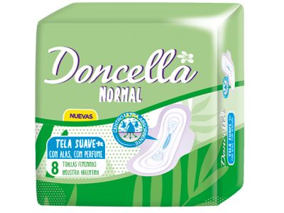 TOALLITAS FEMENINAS DONCELLA CON ALAS CON DESODORANTE 8 UN