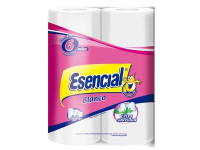 PAPEL HIGIENICO ESENCIAL BLANCO 6X30 MT