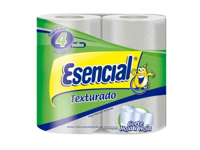 PAPEL HIGIENICO ESENCIAL TEXTURADO 4X30 MT