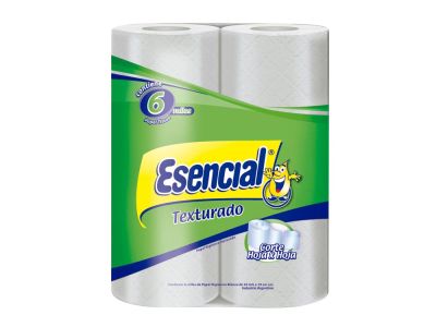 PAPEL HIGIENICO ESENCIAL TEXTURADO 6X30 MT