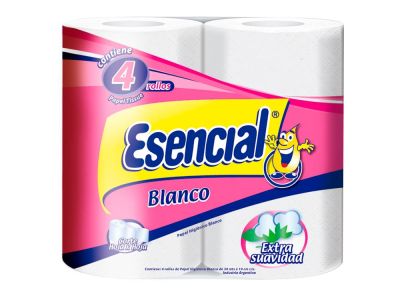 PAPEL HIGIENICO ESENCIAL BLANCO 4X30 MT