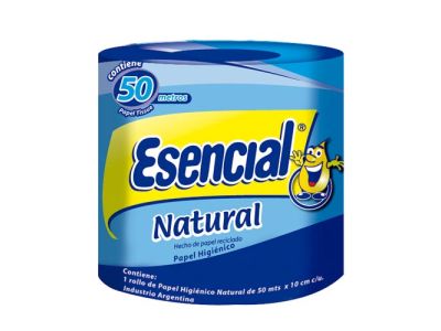 PAPEL HIGIENICO ESENCIAL NATURAL 50 MT