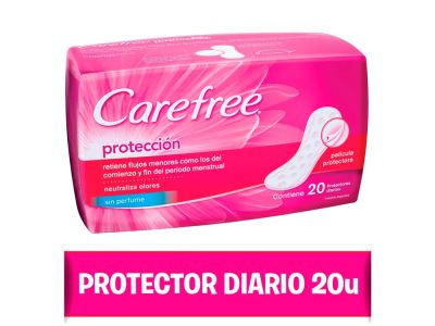 PROTECTORES FEMENINOS CAREFREE SIN PERFUME ORIGINAL 20 UN