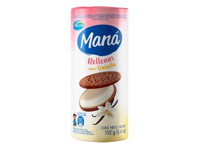 GALLETITAS MANA CHOCOLATE RELLENA VAINILLA 165 GR