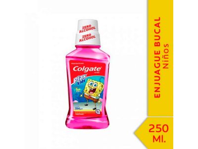 ENJUAGUE BUCAL COLGATE KIDS BOB ESPONJA 250 ML