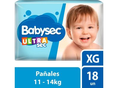 PAÑAL BABYSEC ULTRA TRIPLE PACK X GRANDE 18 UN