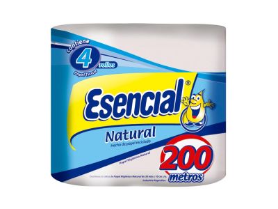 PAPEL HIGIENICO ESENCIAL NATTRAL 4X50 MT