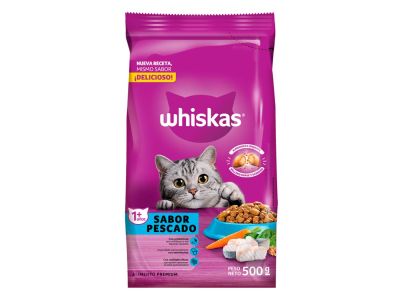 ALIMENTO PARA GATOS WHISKAS PESCADO 500 GR