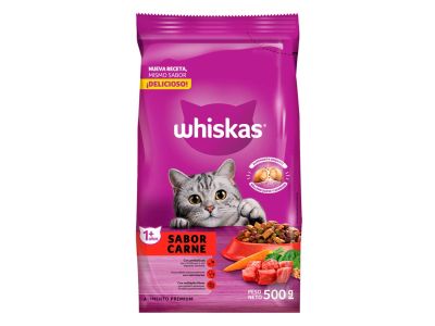 ALIMENTO PARA GATOS WHISKAS CARNE 500 GR