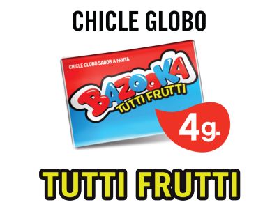 CHICLE BAZOOKA GLOBO TUTTI FRUTTI 120 un