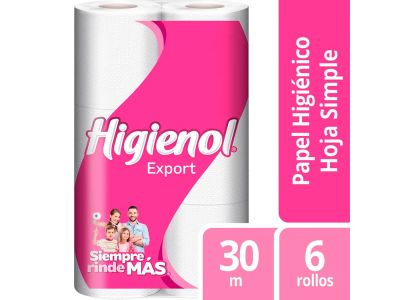 PAPEL HIGIENICO HIGIENOL FRESH 6X30 MT