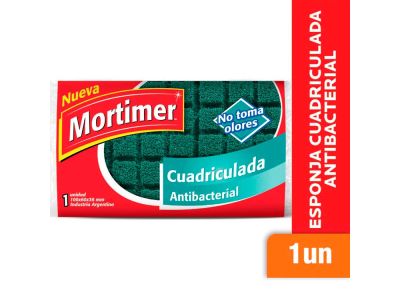 ESPONJA DE FIBRA MORTIMER CUADRICULADA ANTIBACTERIAL