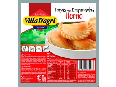 TAPA DE EMPANADAS VILLA D'AGRI HORNO