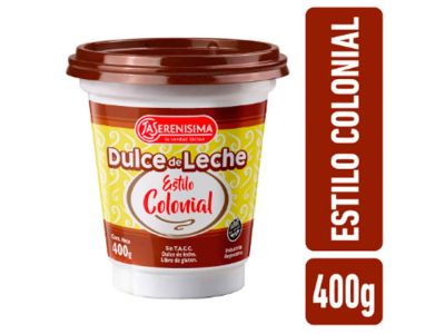 DULCE DE LECHE LA SERENISIMA ESTILO COLONIAL FUENTE DE CALCIO 400 GR