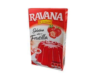 GELATINA RAVANA FRUTILLA 50 GR