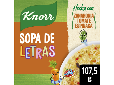 SOPA KNORR CON VEGETALES Y LETRA