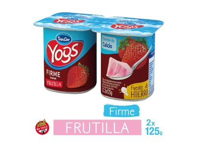 YOGHURT SANCOR YOGS FIRME FRUTILLA 2X125 GR