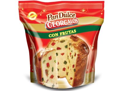 PAN DULCE GEORGALOS CON FRUTAS 400 GR