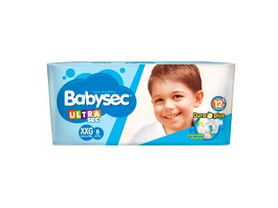 PAÑAL BABYSEC ULTRA REGULAR XX GRANDE 8 UN