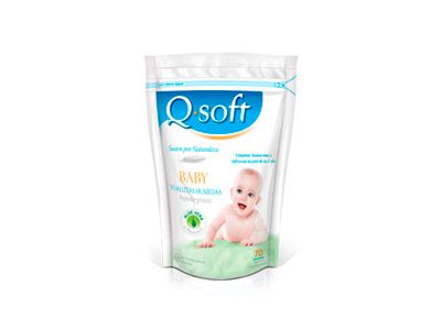 TOALLITAS HUMEDAS Q-SOFT BABY ALOE VERA 70 UN