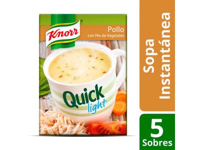 SOPA KNORR QUICK LIGHT POLLO VEGETALES 47 GR