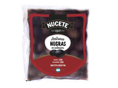 ACEITUNAS NUCETE NEGRAS N° 4 SACHET 100 GR