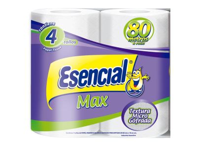 PAPEL HIGIENICO ESENCIAL MAX 4X80 MT