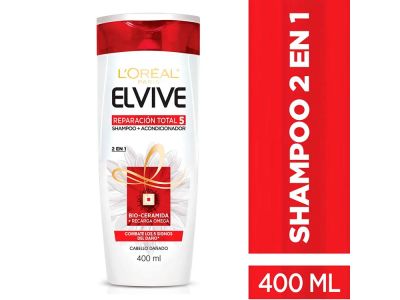 SHAMPOO ELVIVE 2EN1 REPOARACION TOTAL 5 400 ML