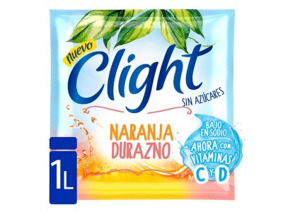 JUGO CLIGHT NARANJA DURAZNO 9 GR