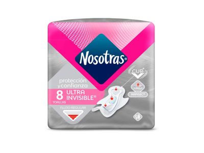 TOALLITAS FEMENINAS NOSOTRAS ULTRA INVISIBLE 8 UN