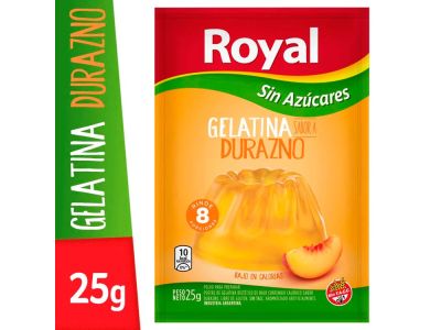 GELATINA ROYAL LIGHT DURAZNO 25 GR