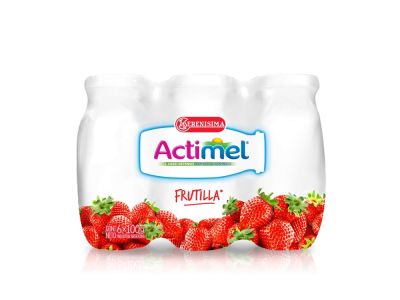 YOGHURT ACTIMEL FRUTILLA 6X100 GR