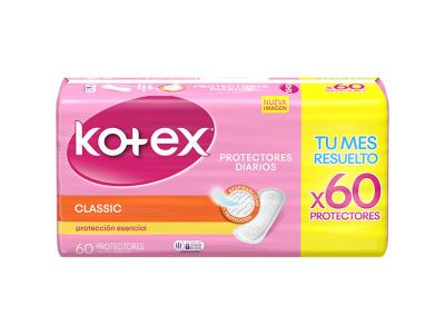 PROTECTORES FEMENINOS KOTEX ANATOMICA SIN PERFUME 60 UN