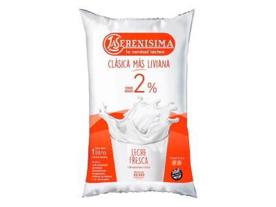 LECHE LA SERENISIMA CLASICA DESCREMADA 2% SACHET 1 LT