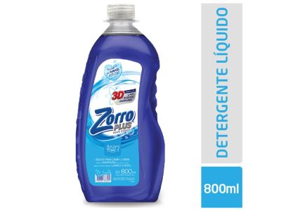 JABON LIQUIDO ZORRO BLUE PLUS BOTELLA 800 ML