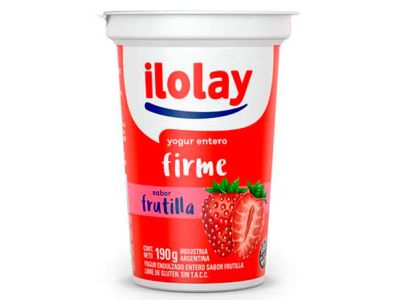 YOGHURT ILOLAY ENTERO FIRME FRUTILLA 190 GR