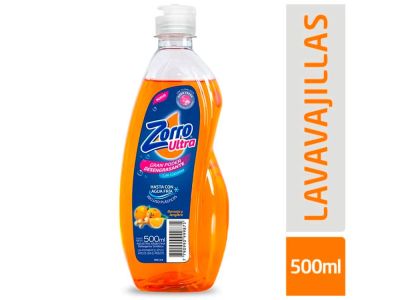 LAVAVAJILLA ZORRO  NARANJA Y JENGIBRE 500 ML