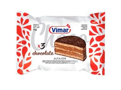 ALFAJOR VIMAR TRIPLE CHOCOLATE 24 UN