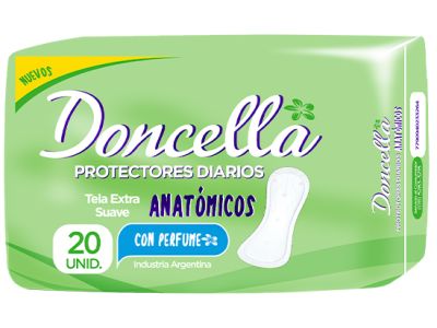 PROTECTORES FEMENINOS DONCELLA ANATOMICA CON DESODORANTE 20 UN