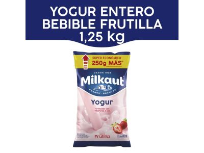 YOGHURT MILKAUT SACHET FRUTILLA 1 LT