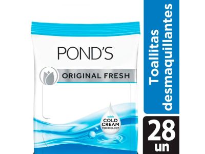 TOALLITAS HUMEDAS POND'S DESMAQUILLANTE ORIGINAL 28 UN