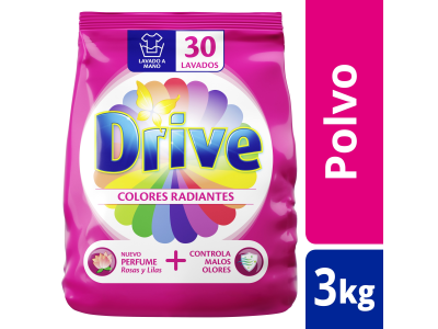 JABON EN POLVO DRIVE REGULAR ROSAS Y LINAS 3 KG