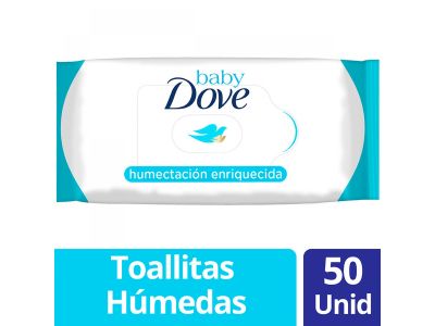 TOALLITAS HUMEDAS DOVE BABY HUMECTACION ENRIQUECIDA 50 UN