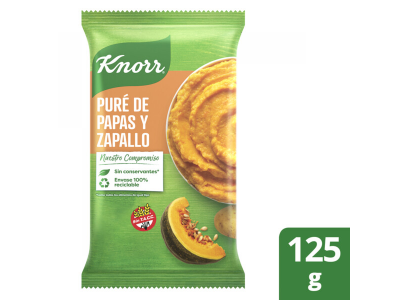 PURE DE PAPA KNORR ZAPALLO POUCH 125 GR