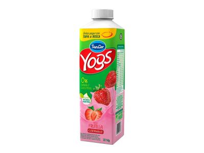 YOGHURT SANCOR YOGS BOTELLA FRUTILLA LIGHT 1 KG