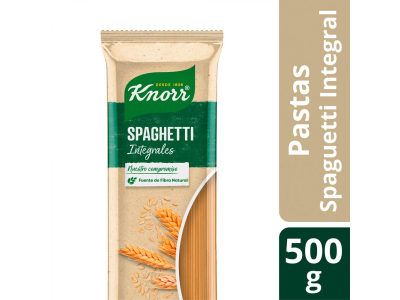 FIDEOS KNORR SPAGHETTI INTEGRALES 500 GR