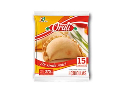 TAPA DE EMPANADAS ORALI CRIOLLA 375 GR