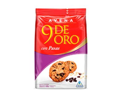 GALLETITAS 9 DE ORO AVENA PASAS 120 / 180 GR